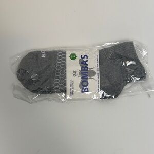 Bombas Unisex Size Large Gray Ankle Socks Honeycomb New In Packaging